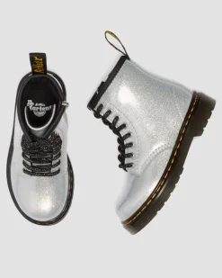 KLEINKIND 1460 GLITZER LACKLEDER STIEFEL in Silber