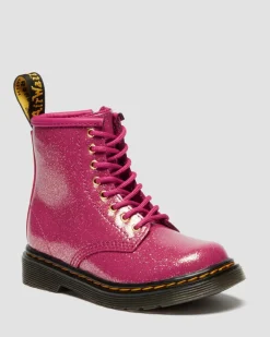 KLEINKIND 1460 GLITZER LACKLEDER STIEFEL in Pink, Silber & Gold