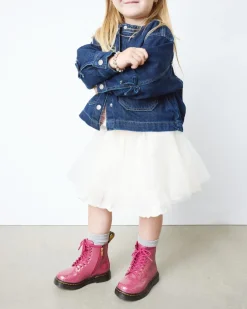 KLEINKIND 1460 GLITZER LACKLEDER STIEFEL in Pink, Silber & Gold