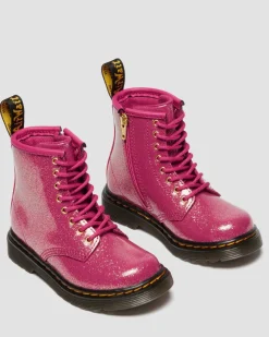 KLEINKIND 1460 GLITZER LACKLEDER STIEFEL in Pink, Silber & Gold