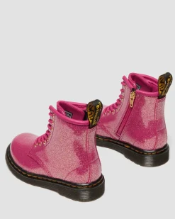 KLEINKIND 1460 GLITZER LACKLEDER STIEFEL in Pink, Silber & Gold