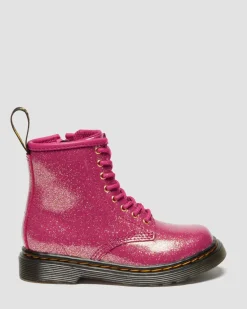 KLEINKIND 1460 GLITZER LACKLEDER STIEFEL in Pink, Silber & Gold