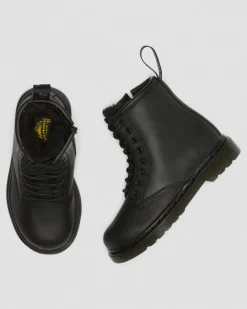 Kleinkind 1460 Serena Lederstiefel mit Kunstpelzfutter&nbsp; in Schwarz