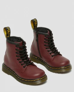 Kleinkind 1460 Softy T Leder Schnürstiefel in Cherry Red