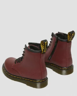 Kleinkind 1460 Softy T Leder Schnürstiefel in Cherry Red