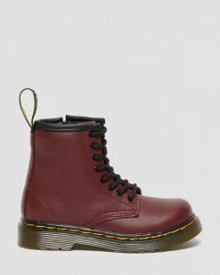 Kleinkind 1460 Softy T Leder Schnürstiefel in Cherry Red