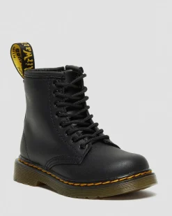 Kleinkind 1460 Softy T Leder Schnürstiefel in Schwarz