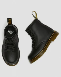 Kleinkind 1460 Softy T Leder Schnürstiefel in Schwarz