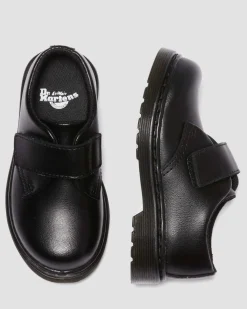Kleinkind Kamron Leder Riemen Klettverschluss Oxford Schuhe in Schwarz