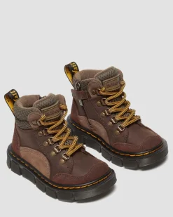 Kleinkind Raffe Leder & Wildleder Stiefel in Dunkelbraun