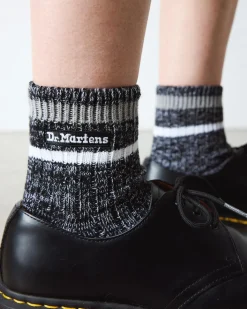 Kurze Marl Socken aus Baumwollmischung in Schwarz