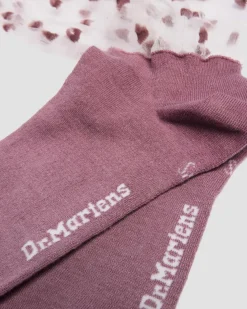 Kurze Mesh Bio-Baumwoll Socken mit Herzen in Dusty Rose Pink