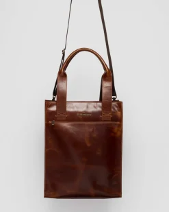 LEDER TOTE BAG in Tan