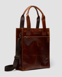 LEDER TOTE BAG in Tan