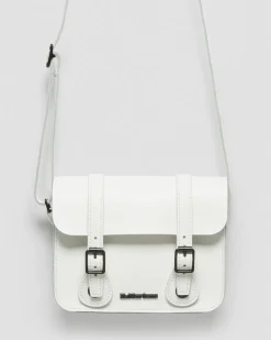 Leder Umhängetasche 18 cm in Weiß