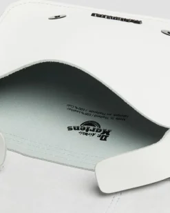 Leder Umhängetasche 18 cm in Weiß