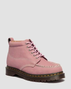 Lowell Chukka Nubuck Moc Toe Ankle Boots in Dusty Rose Pink