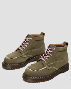 Lowell Chukka Nubuck Moc Toe Ankle Boots in Olivgrün Grün