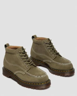 Lowell Chukka Nubuck Moc Toe Ankle Boots in Olivgrün Grün