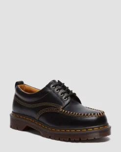 Lowell Leder Moc Toe Schuhe in Schwarz
