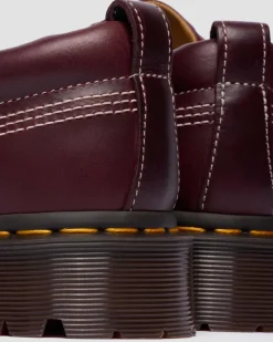 Lowell Leder Moc Toe Schuhe in Cherry Red