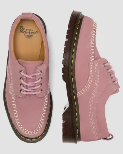 Lowell Nubuck Moc Toe Schuhe in Dusty Rose Pink