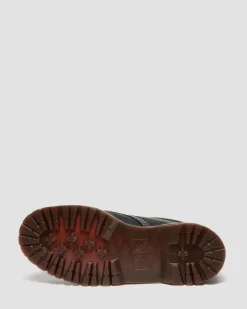 Lowell Wild Grain Leather Moc Toe Schuhe in Schwarz