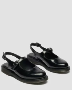 Madaline Mary Jane Glattleder Sling Back Schuhe in Schwarz