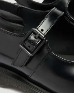 Madaline Mary Jane Glattleder Sling Back Schuhe in Schwarz