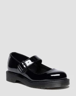 Mariel II Glattleder Schuhe mit Riemen in Schwarz