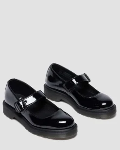 Mariel II Glattleder Schuhe mit Riemen in Schwarz