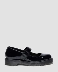 Mariel II Glattleder Schuhe mit Riemen in Schwarz