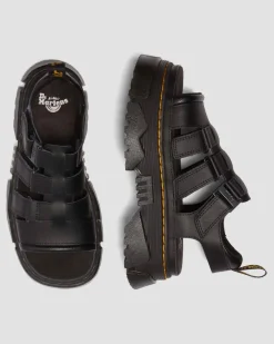 Mattison Sandalen mit 3 Riemen in Schwarz