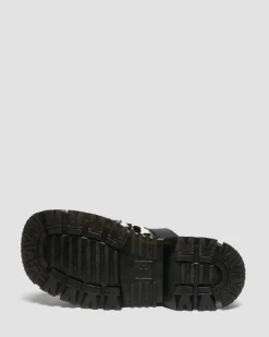 Mattison Slide Dalmatiner Hair On Leder Sandalen in Creme & Schwarz