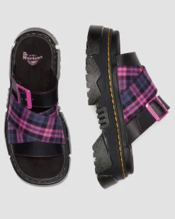 MATTISON SLIDE SLIP ON SANDALE in Schwarz & Pink Multi