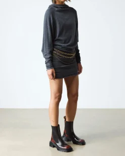 Maybole Leder Chelsea Boots mit eckiger Zehenpartie in Schwarz