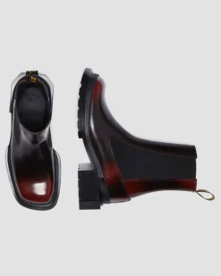 Maybole Leder Chelsea Boots mit eckiger Zehenpartie in Schwarz