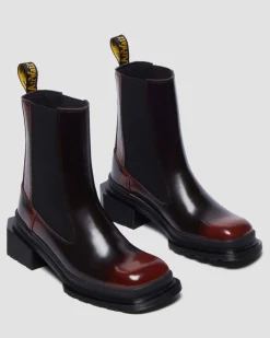 Maybole Leder Chelsea Boots mit eckiger Zehenpartie in Schwarz
