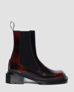 Maybole Leder Chelsea Boots mit eckiger Zehenpartie in Schwarz