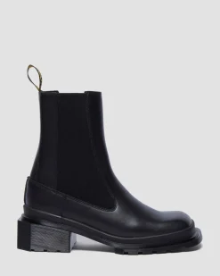 Maybole Leder Chelsea Boots mit eckiger Zehenpartie in Schwarz