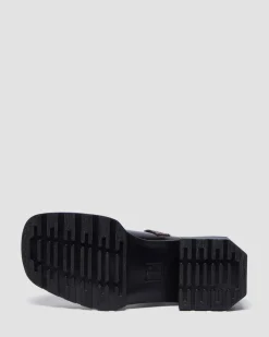 Maybole Leder Square Toe Mary Jane Schuhe in Schwarz