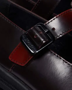 Maybole Leder Square Toe Mary Jane Schuhe in Schwarz