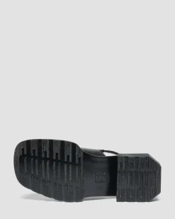 Maybole Square Toe Leder Mules in Schwarz