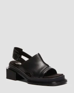 Maybole Wanama Leder Sandalen in Schwarz