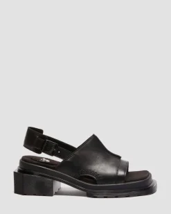 Maybole Wanama Leder Sandalen in Schwarz
