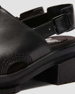 Maybole Wanama Leder Sandalen in Schwarz