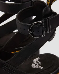 Millee Leder Open Toe Sandalen in Schwarz