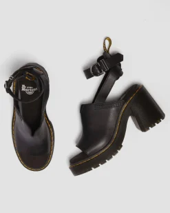 Millee Leder Open Toe Sandalen in Schwarz