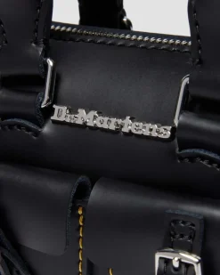 Mini Top Handle Ledertasche in Schwarz