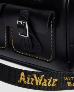 Mini Top Handle Ledertasche in Schwarz
